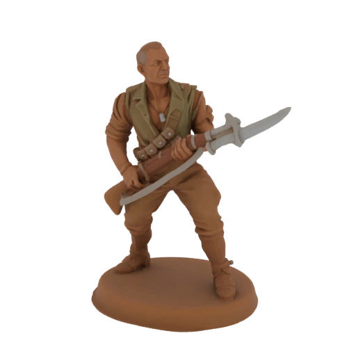 Colonial Soldier with Bayonet Rifle