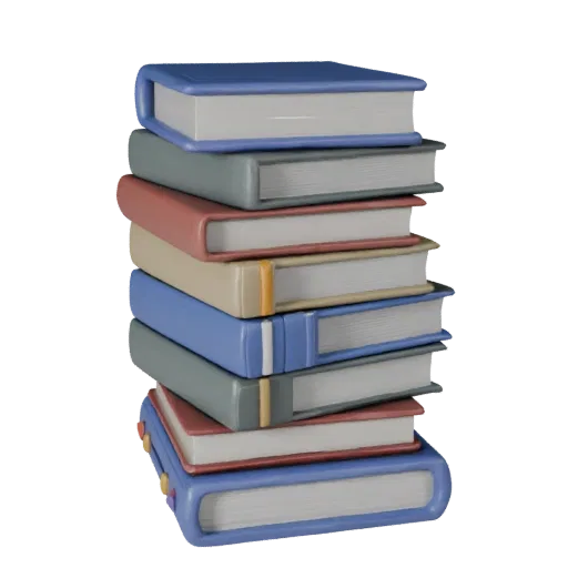 Minimal Book Stack 3D model, three-quarter front view, Unreal Engine viewport, showing ceramic, form detail.