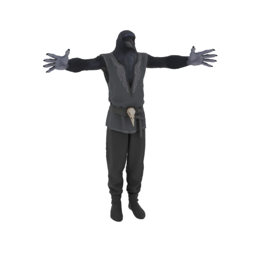 Raven Character 3D Model