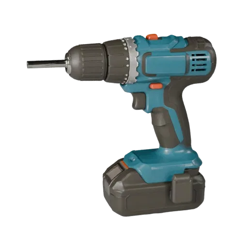 Cordless Drill GLB 3D model, three-quarter AR viewer render, showing product viz molded plastic.