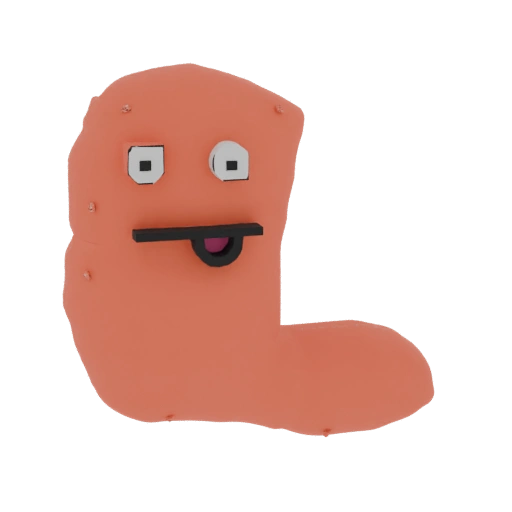 Silly Blob Character 3D Model