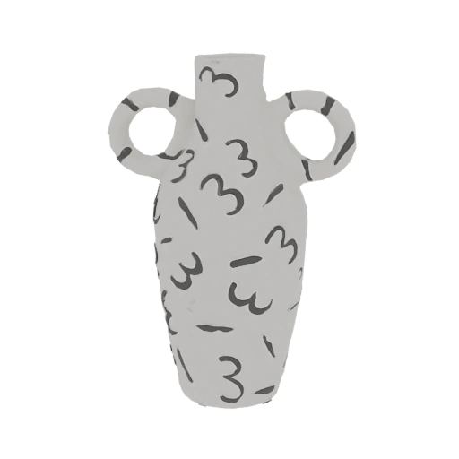 White Doodle Vase 3D Model