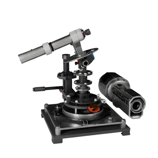 Classroom Observatory Mount Modular 3D model, isometric modular kit view, showing metal tubes, optical alignment.