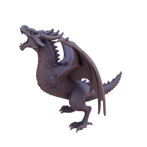 Dragón Antiguo de Fantasía Miniatura Jefe STL - Aullante