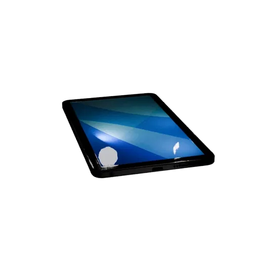 Flagship Tablet Phone High Poly 3D model, close-up studio render, showing glass screens, thin device proportions.