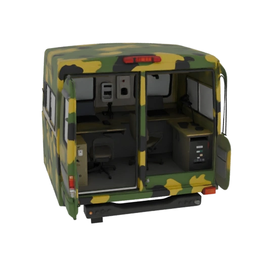 Camouflage Command Post Van