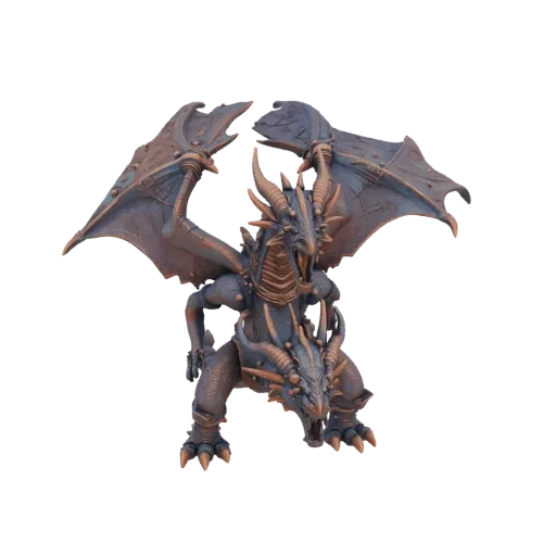 Fantasy Antiker Drachenboss Overhead Strike Void Miniatur STL, Drei-Viertel-Tabletop-Rendering, harzdruckbare Boss-Miniatur m