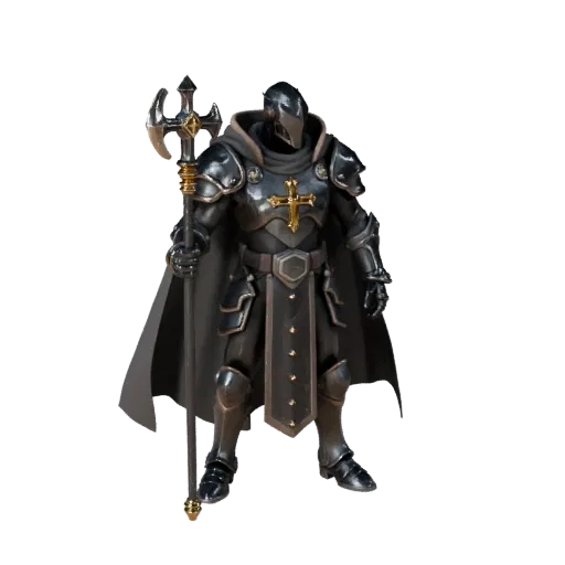 Cyberpunk Armored Cleric Character Model - Rigged