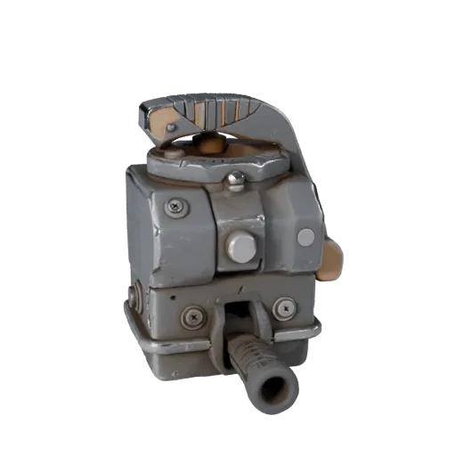 Heavy Duty Clamp High Poly 3D model, close-up studio render, showing painted metal, clear grip zones.
