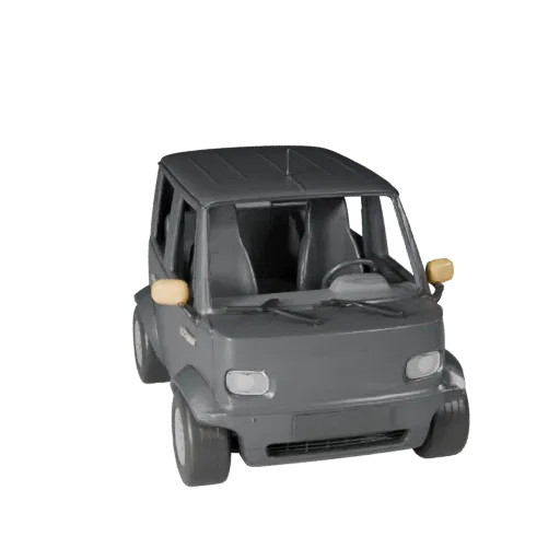 Compact Car 3D Model for Unity - Low Poly Game Asset
