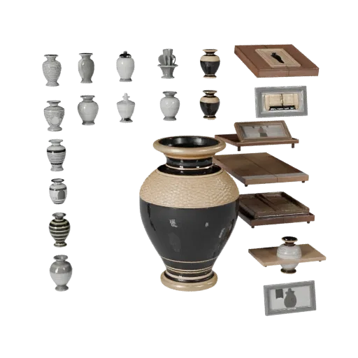 Luxury Vase 3D model, living room, three-quarter front view, Unreal Engine viewport, ceramic detail.