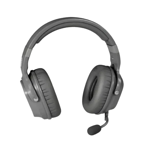 Sports Gaming Headset Modular 3D model, isometric modular kit view, showing soft ear pads, wearable scale.