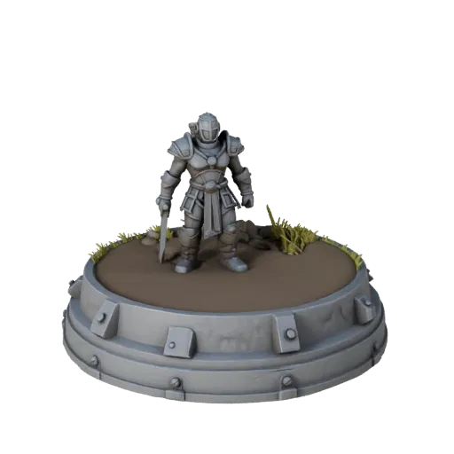 Industrial Scenic Base STL printable 3D model preview showing rim shape, three-quarter display angle