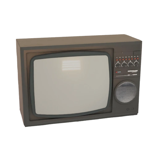 Retro CRT Television 3D Model