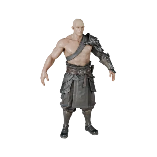 Sci-Fi Armored Monk Character Model - Rigged
