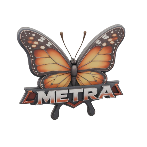 METRA Logo with Butterfly