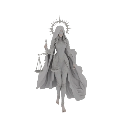 Blind Justice Statue with Scales