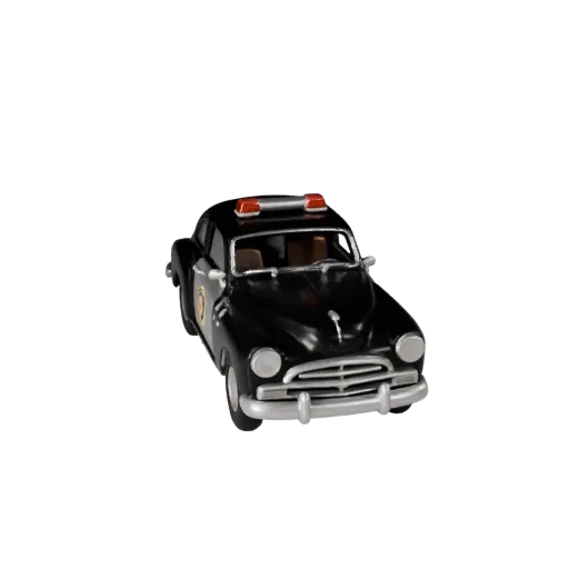 Printable Vintage Police Car STL 3D Model - Display