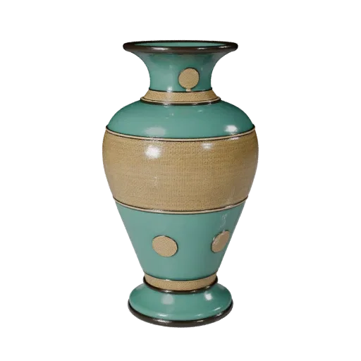 Luxury Vase 3D model, living room, three-quarter front view, Unity viewport, ceramic detail.