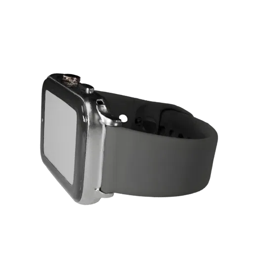 Outdoor Smartwatch Low Poly 3D model, game viewport three-quarter view, showing silicone, wearable fit.