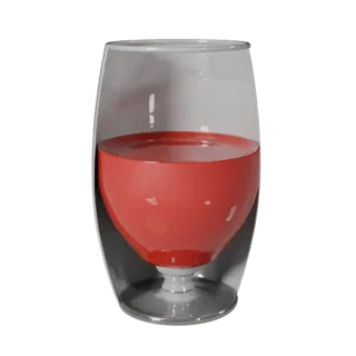 Wine Glass STL print ready 3D model, turntable hero render, showing drink proportion and finish under studio key light.