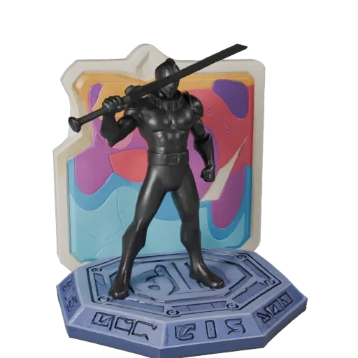 Abstract Resource Token stylized 3D model preview showing scale, three-quarter game view and surface detail
