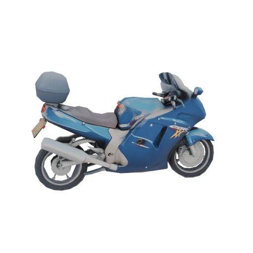 Blue Sportbike Motorcycle 3D Model