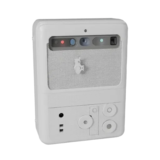 Minimal Video Doorbell Modular 3D model, isometric modular kit view, showing white plastic, compact device geometry.