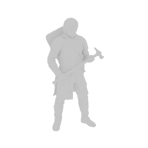 Fantasy Warrior with Hammer