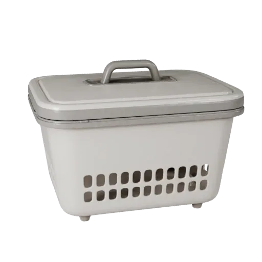 Minimal Laundry Basket Realistic 3D model, three-quarter studio render, showing ceramic, recognizable everyday shapes.