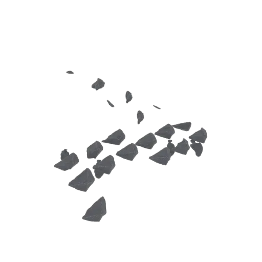 3D model of textured sheet with sharp triangular scales mimicking dark metal.