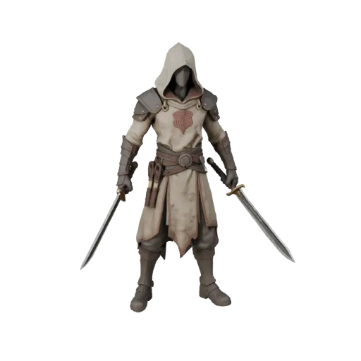 Realistic Arcane Rogue Character Model - Rigged