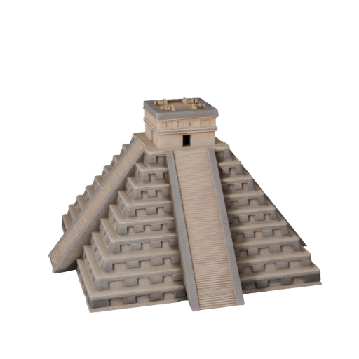 Modello 3D Piramide di Chichen Itza per Blender - Asset di Rendering