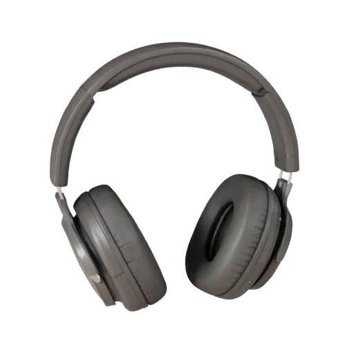 Wireless Headphones Realistic 3D model, three-quarter studio render, showing soft ear pads, wearable scale.