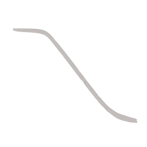 3D model of a smooth, abstract, flowing curve with a subtle gradient, rendered against a white background.