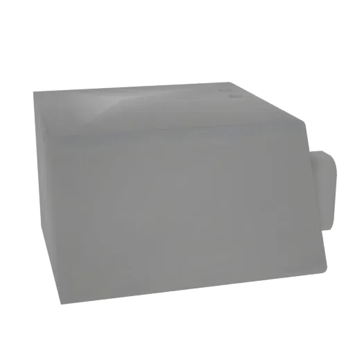 A 3D model of a modern geometric lamp with clean lines and a minimalist design, rendered on a white background.