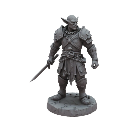 Miniature STL de Guerrier Gobelin de Fantasy - À distance