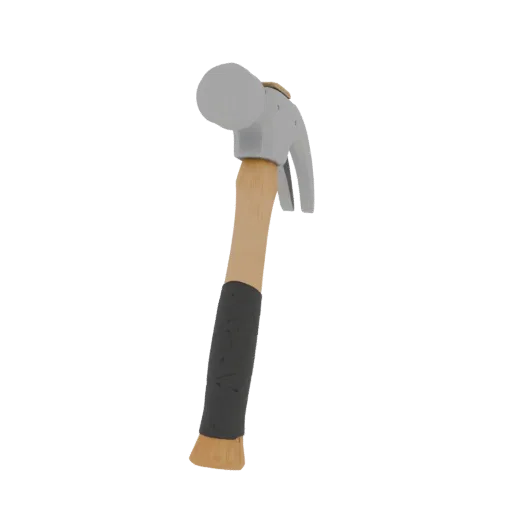 Clean Hammer Printable 3D model, isometric STL render, showing painted metal, functional silhouettes.