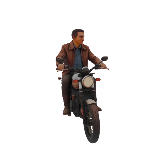 Man Riding a Motorcycle