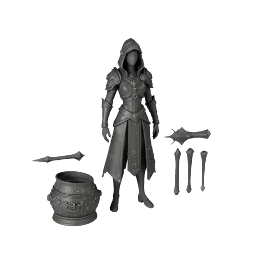 Fantasy Armored Warrior Character Model - Rigged