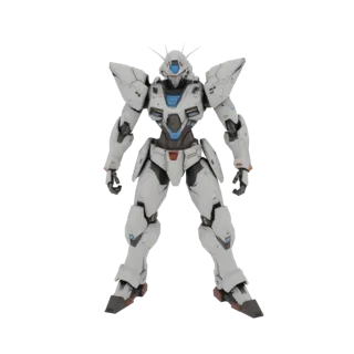 3D model of a white futuristic full-body mech standing upright, with detailed body and limbs.