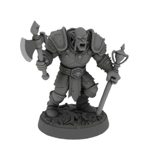 Medieval Orc Raider Miniature STL