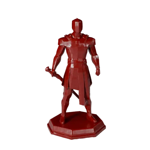 Abstrakter Ressourcentoken Low Poly 3D-Modell Vorschau zeigt Skalierbarkeit, dreiviertel Spielansicht und Oberflächen detail