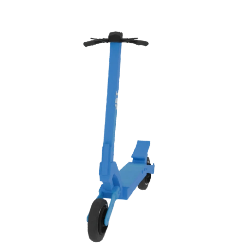 Blue Electric Scooter 3D Model