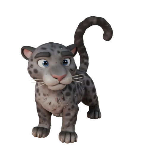 Modèle 3D Panthère Dessin Animé - Asset Stylisé pour Animation | PBR
