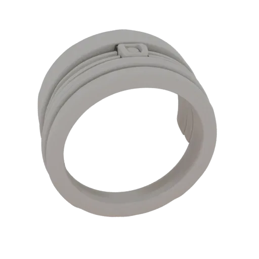 Stacking Ring product viz 3D model, close-up hero shot, with clean topology and PBR shading on the ring.