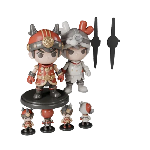 Mascot Figurine product render 3D model preview showing pose, three-quarter studio view and surface detail