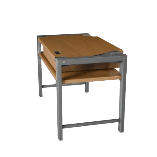 Modello 3D low poly Tavolo Consolle Allungabile, interni casa, vista tre quarti viewport gioco, dettaglio venatura legno.