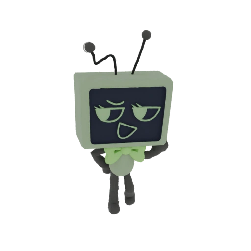 Retro TV Character 3D Model