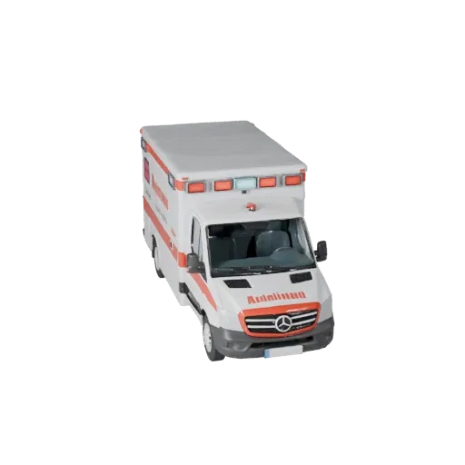 Modello 3D Ambulanza per Blender e Giochi - Asset PBR